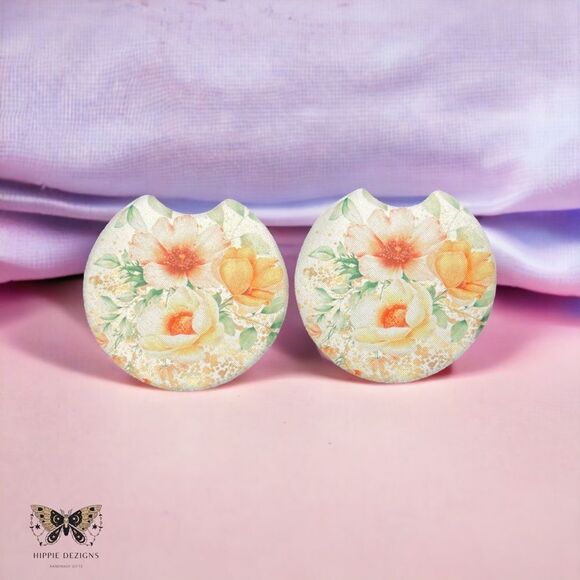 Floral Spring Car Coaster 2 Pack - Picture 3 of 9